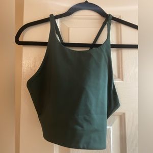 Girlfriend Collective Topanga Halter Bra - Moss - Size M